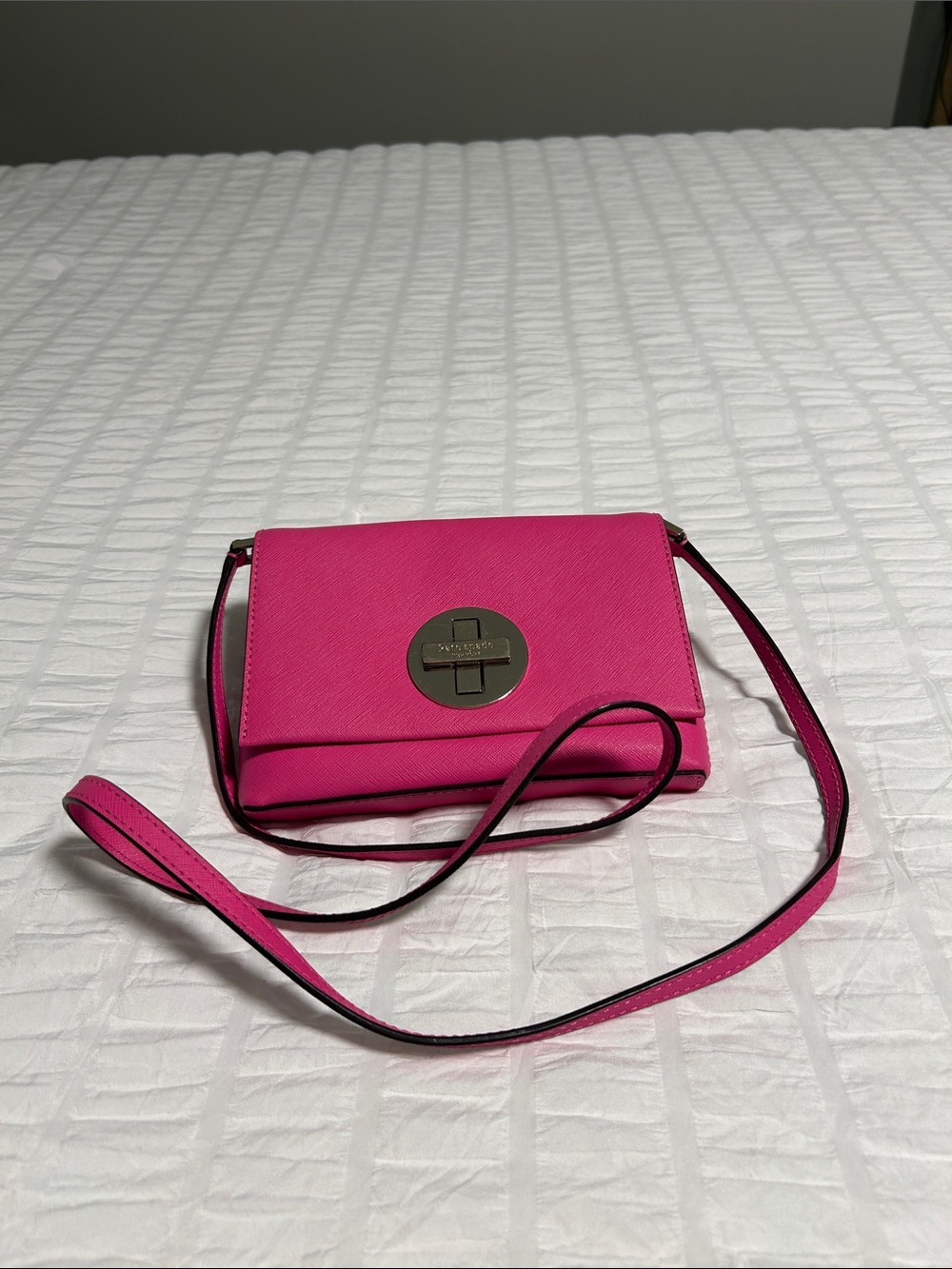 kate spade Hot Pink Crossbody with Turn-Lock Front